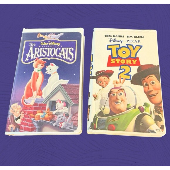 THE ARISTOCATS & TOY STORY 2 Classic Disney Movies VHS - Picture 1 of 3